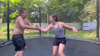 Wet wrestling (brother vs sister)