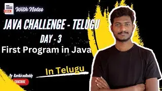 Java Tutorial in Telugu | Hello World Program in Java | 27 Days of Java Challenge Telugu