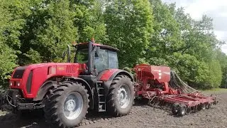Сев на болоте на тракторе Мтз-3522!