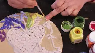 How to make DIY wall decoration using clay #airdryclay #walldecor #claycraft