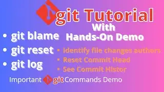 Git Tutorial Part 7: Identify file changes authors, Reset Commit, See Commit History