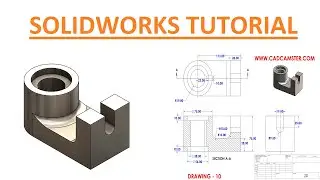 Solidworks part exercise - 10 ll 2d drawing in description ll