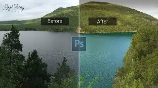 How to change water color easily, Adobe photoshop CC Tutorial.