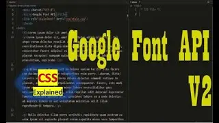 How to work with Google Font API v2 | CSS Explained | 