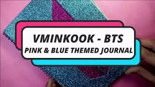 V MIN KOOK JOURNAL | Pink and Blue themed Diary journal | BTS Journal with me