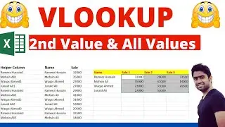 How to get Second Lookup Value in Vlookup in Excel | Vlookup with Columns  Function | Hindi/Urdu✅