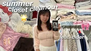 summer closet cleanout 🍒🏄‍♀️ feat. cider 📦