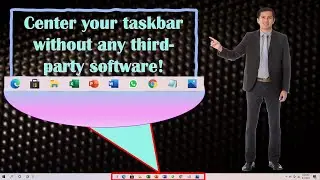 Move your taskbar icons to the center in Windows 10 (Just like Windows 11) No third-party software.