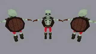 The Low Poly Skeleton Modeling TimeLapse