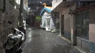 [Rain Walking] 비오는 밤, 오래된 골목길을 걸어가는 여름날. Walk in the night rain at this summer night