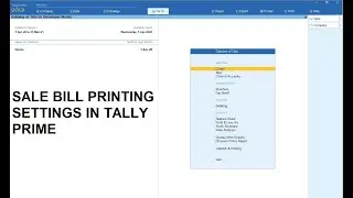 Sale Bill Printing Settings in Tally Prime | Tally Prime guide