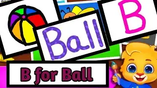 B is for Ball | how to draw and trace Alphabets