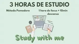 STWM: 3 horas SESION ESTUDIO tiempo real | POMODORO: 1h de focus + 10min descanso | Christine Hug