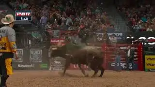 Biker Bob shows Derek Kolbaba who is boss