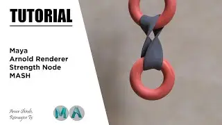 Strength Node In MASH | Maya & Arnold Renderer | Tutorial