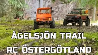 RC scale trucks trail at Ågelsjön, Norrköping