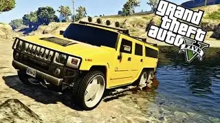 GTA 5 Mods : Hummer H2  6х6 (ШЕСТИКОЛЕСНЫЙ МОНСТР ПО БЕЗДОРОЖЬЮ)