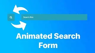 Build Animated Real Time Search Input using HTML CSS & JS