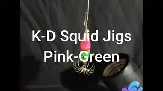K D Squid Jigs   Pink Green