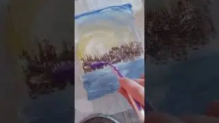 зимний пейзаж зубной щеткой