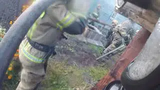 произошло загорание Бани