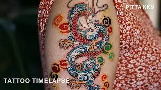 Spirited Away, Haku Dragon Tattoo Timelapse - Pitta KKM