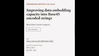 Improving data embedding capacity into Base45 encoded strings | RTCL.TV