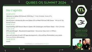 Welcome to Qubes OS Summit 2024 Day 2