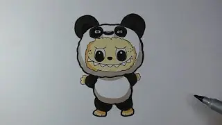 Vẽ Sáng Tạo LABUBU gấu trúc Panda cực Cute