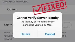 How To Fix Cannot Verify Server Identity Error On iPhone