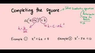 IGCSE - Completing the square (Easy Method)