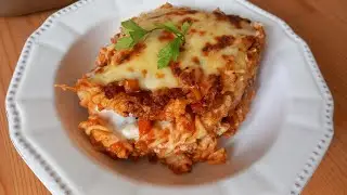Gratin de pâtes (façon lasagne)à la viande hachée et aux légumes, un régal!