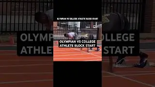 The differences in starting mechanics between an Olympian and a college athlete.