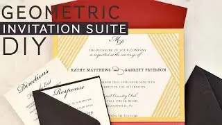 Modern Geometric Laser Invitation Suite