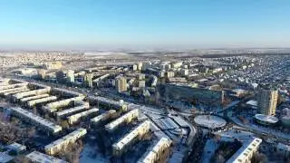 Панорама рассвета в Симферополе с высоты. Crimea. 2.7K. DJI. Город с высоты.