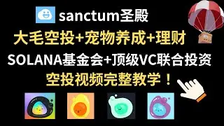 Sanctum圣殿空投教程-宠物激活养成玩法-solana基金会和顶级VC联合投资610万美金-#airdrop #sanctum #solana#空投