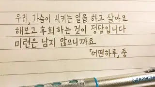 Neat Korean handwriting with Pentel Graphgear 1000