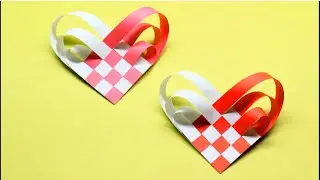 Qolbun Salim | Making hearts with colored paper (paper fold heart origami)