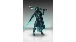 robot assassin character design concept art