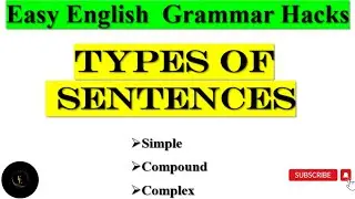 Types of Sentences || Simple || Compound || Complex || English Grammar Hacks