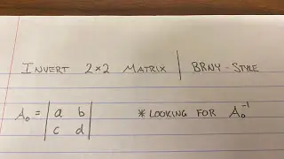 Invert 2x2 Matrix (BRNY-Style)