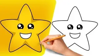 How to Draw a Cute Star - EASY