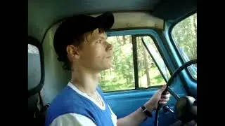 80 км в путь. Первый раз за рулём ГАЗ-52. Учебное вождение.