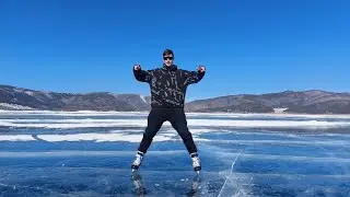 КАТАЮСЬ НА КОНЬКАХ ПО ЛЬДУ БАЙКАЛА!!!