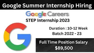 Google STEP Summer Internship 2023 | OFF Campus Hiring for Freshers | Programming Adventure