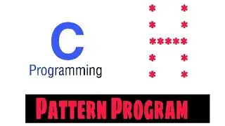 C programming| star pattern |alphbet H star pattern |c programming in hindi| C for begineers