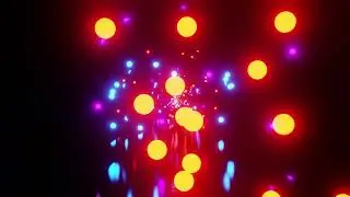 Colorful Particles Light Show in Dark Animation Background VJ Loops