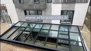 açılır cam tavanlı kış bahçesi teras sistemleri, ERBİR YAPI, açılıp kapanan motorlu cam tavan, cam
