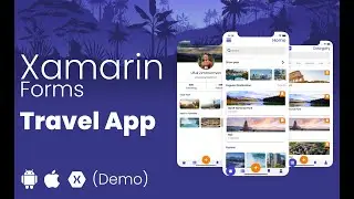 XamDesign Xamarin Forms Travel App (Demo) Android/iOS