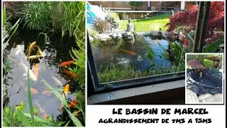 Agrandissement de A à Z du bassin de jardin de Marcel de 7 à 15 m3